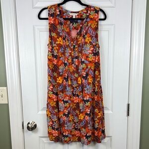 Garnet hill sleeveless floral dress sz sm